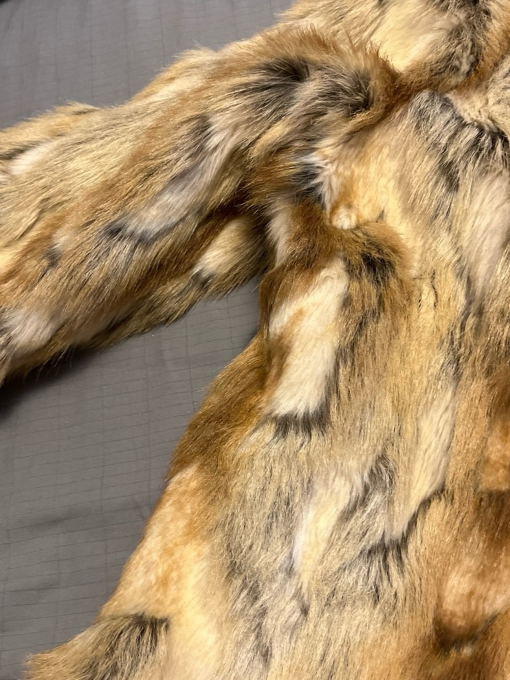 Michael Kors Girls Faux Fur Coat in Multi-Tone Brown